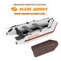 KOLIBRI - Надуваема моторна лодка с твърдо дъно и надуваем кил KM-260D Profi - светло сива